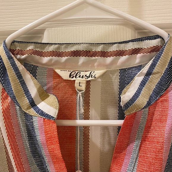 Colorful Stripe Summer Dress Maternity Size L - Picture 3 of 3